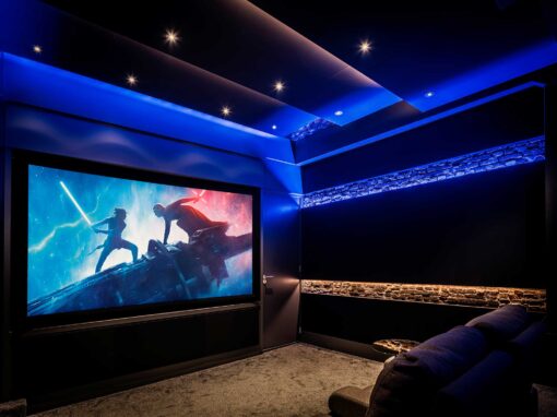 Unieke luxe home cinema in een bijzondere ruimte